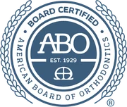 American Board of Orthodontics board certified badge